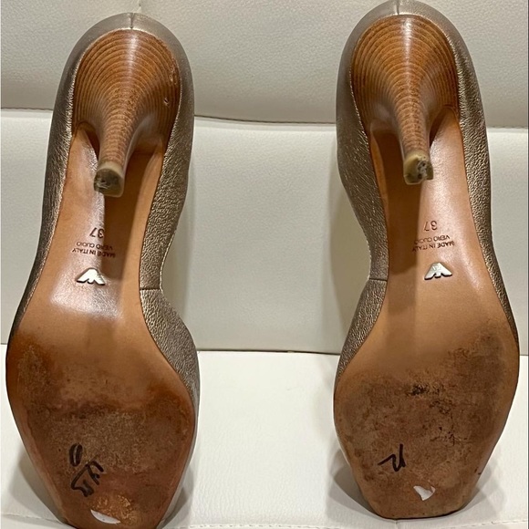 EMPORIO ARMANI LOGO CANVAS HEELS ITALIAN FOR WOMENS - Picture 8 of 12